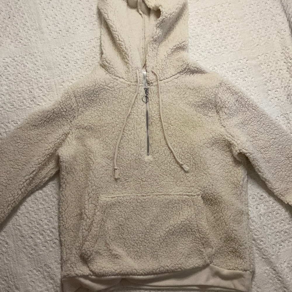 White Sherpa Pullover